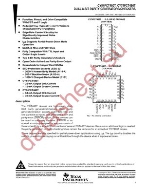 CY74FCT480BTPC datasheet  